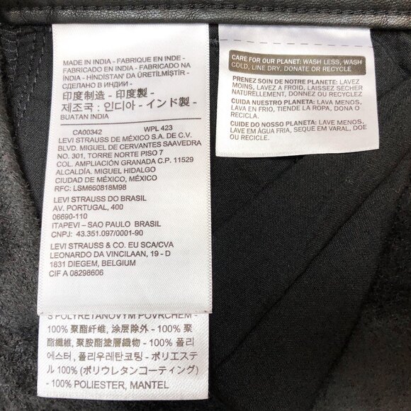 EUC LEVI'S Math Club Slacks Faux Leather High Rise Straight Leg Ankle Length 29 - Picture 15 of 16